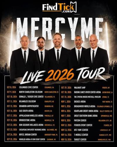 MercyMe 2026 concert poster